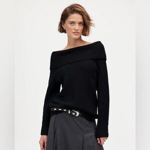 Cotton-Blend Off-Shoulder Sweater